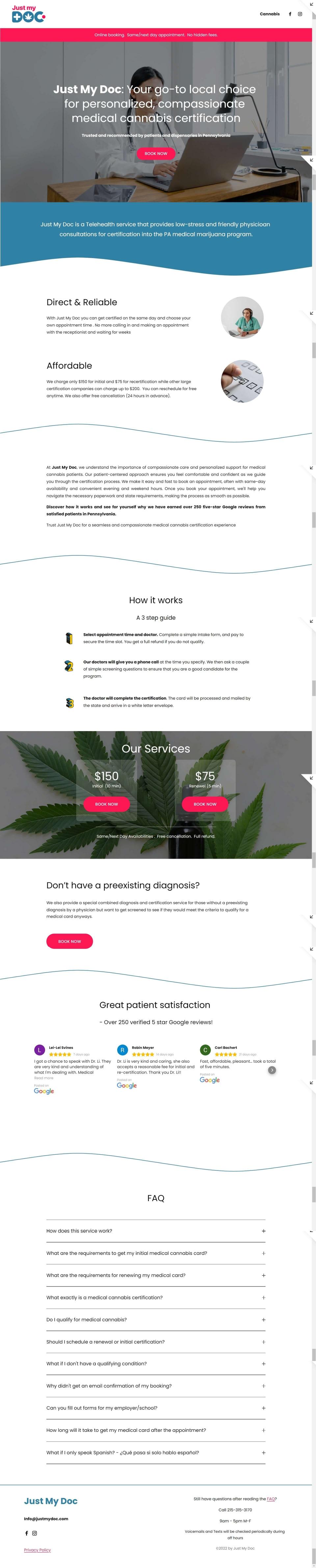 Certification page
